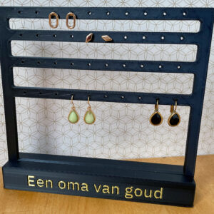 Oorbellenrekje voor 20 paar oorbellen gepersonaliseerd