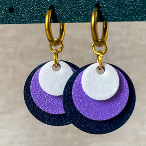 Creolen Donkerblauw lila