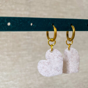 Creolen Hartje steen kleurig