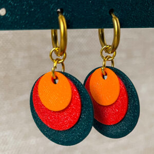 Creolen Donkergroen-rood