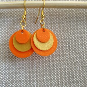 Oranje Koningsdag oorbellen cirkels